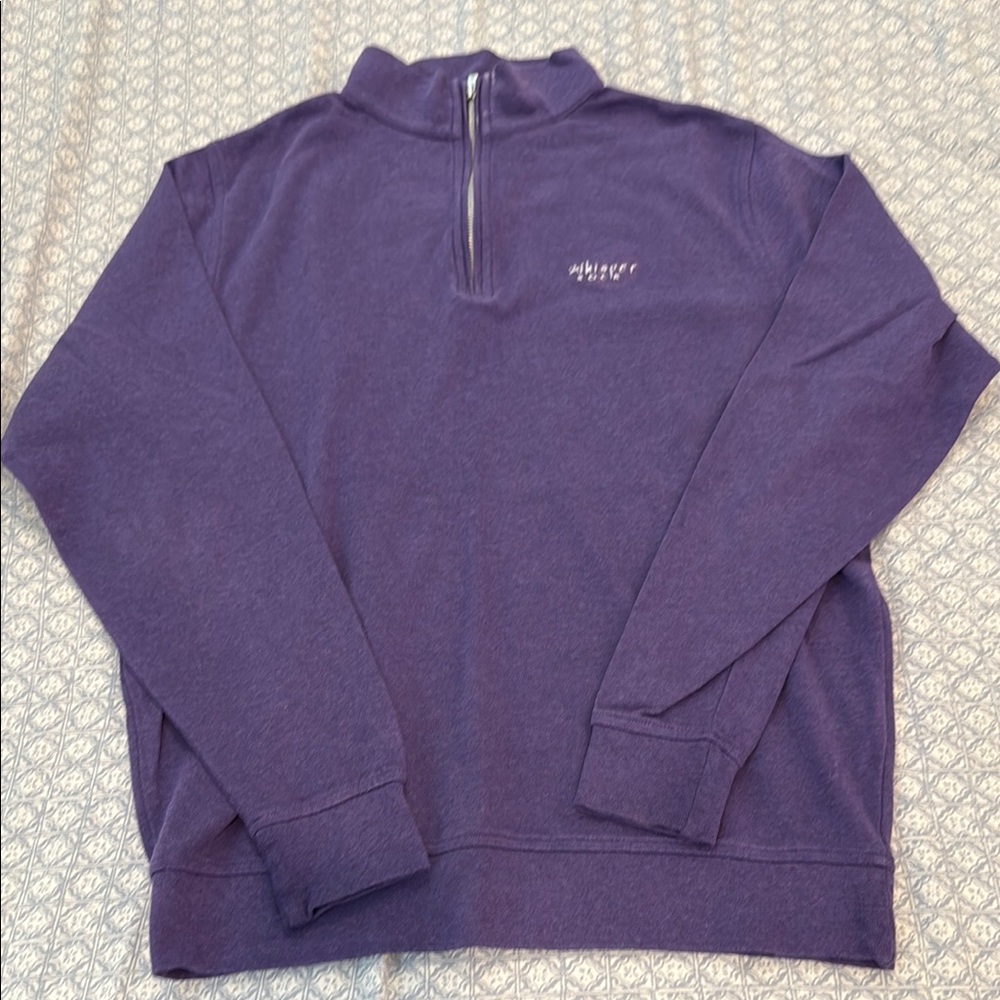 Peter Millar Purple Zip Up Sweater Whisper Rock